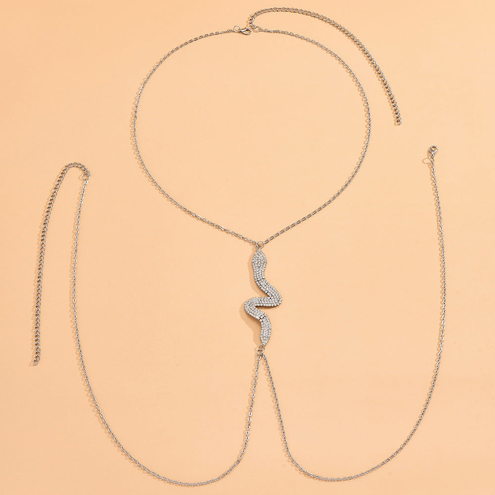 Cadena de borlas multicapa en el cuello Collar de pecho para mujer