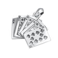 S925 Sterling-Silber-Anhänger Schmuck Modisch All-Match Kreativer Flush Poker