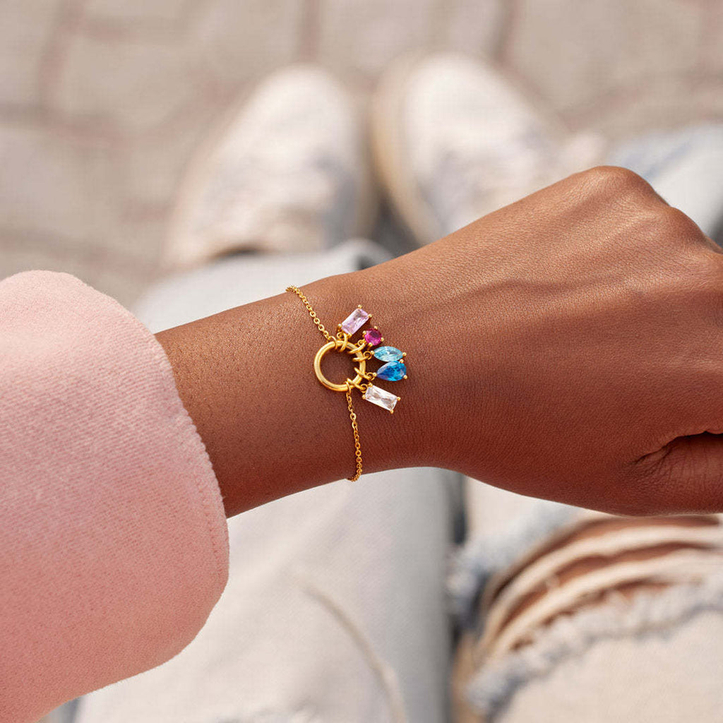 Mode Persönlichkeit Geburtsstein Farbe Zirkon Armband