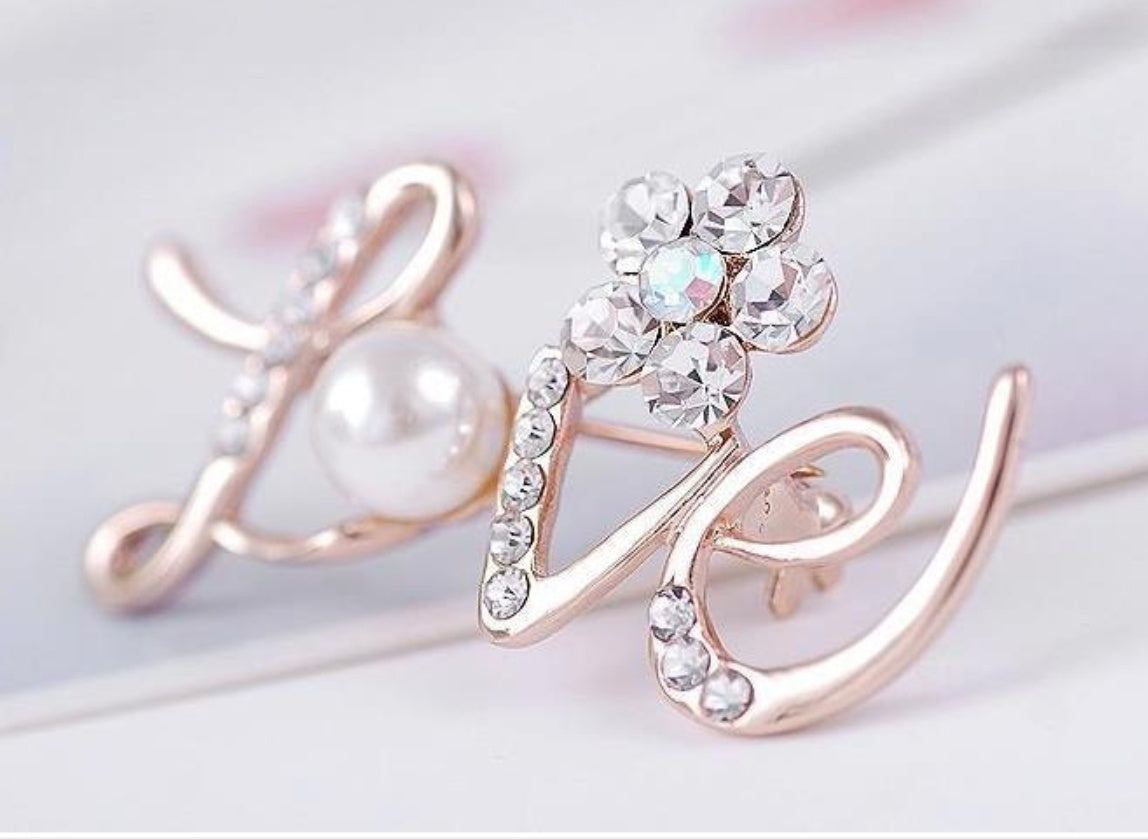 Schmuck Blume Liebe Brosche Intarsien Mit Diamant Perle Brosche