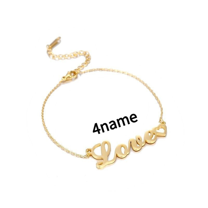 Pulsera personalizada de acero inoxidable con nombre para hacer tú mismo