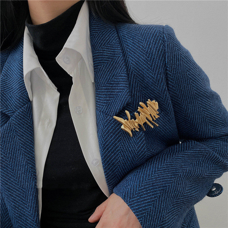 Retro Asiatische Gold Mieder Brosche Für Frauen