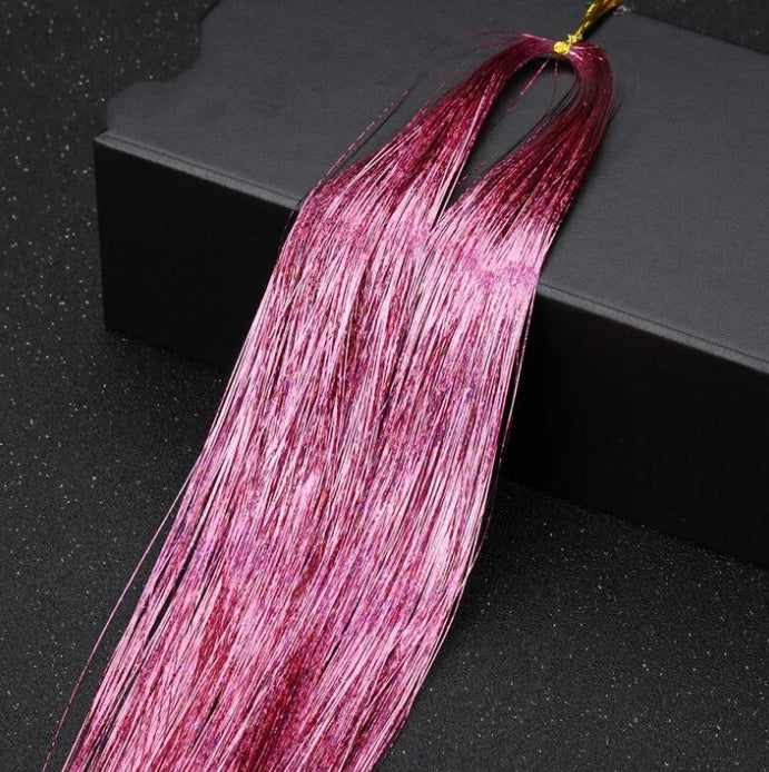 Extensión de oropel brillante para el cabello