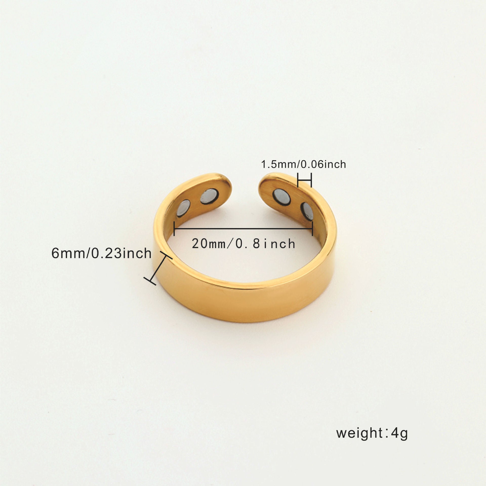 Anillo Antirronquidos Detener Ronquidos Ayuda Respiratoria Acupresión Tratamiento Antirronquidos Terapia Magnética Anillo de Dedo Saludable Joyería