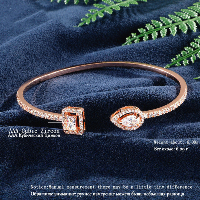 Schlichtes und exquisites Armband mit Mikro-Inlay aus AAA-Zirkon
