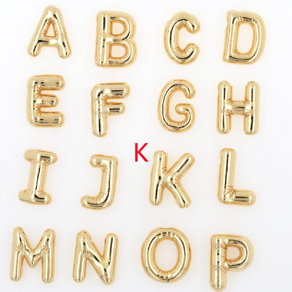 Glossy Letters Copper Pendant Necklace