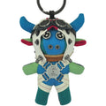 Llavero colgante de piloto de vaca, estilo retro, pequeño y lindo