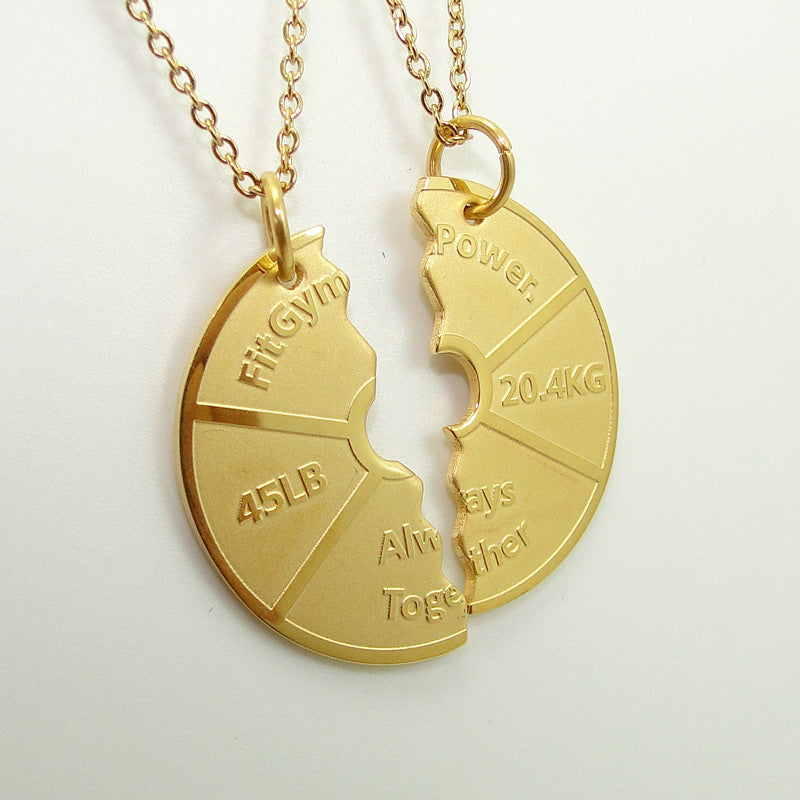 Dumbbell piece couple pendant