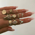 Anillo de 10 piezas con forma de diamante