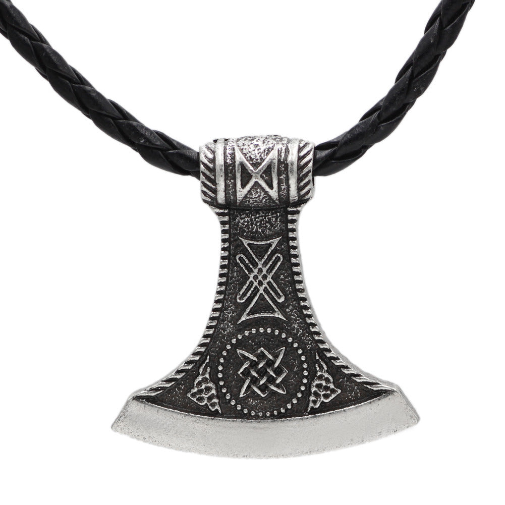 Nordische Wikinger-Symbol-Axt-Anhänger-Halskette Herren