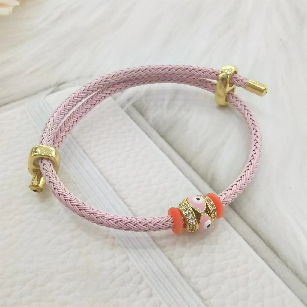 Mode Teufelsauge Farbe Stahlseil Augenarmband