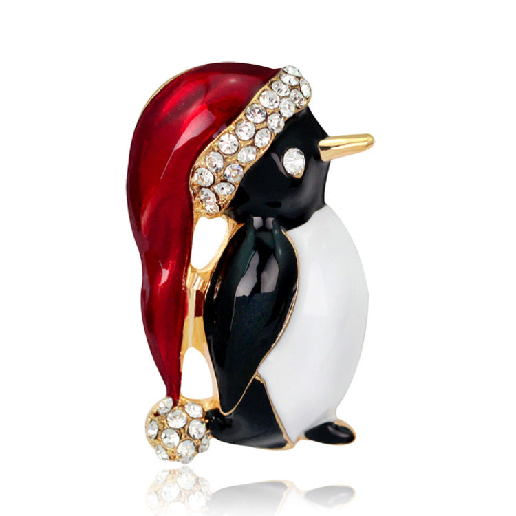 Boots Snowman Sleigh Bell Penguin Brooch