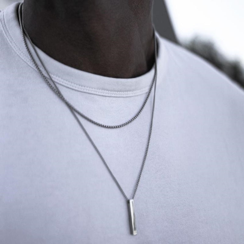 Men's Gift Chain Crystal Necklace