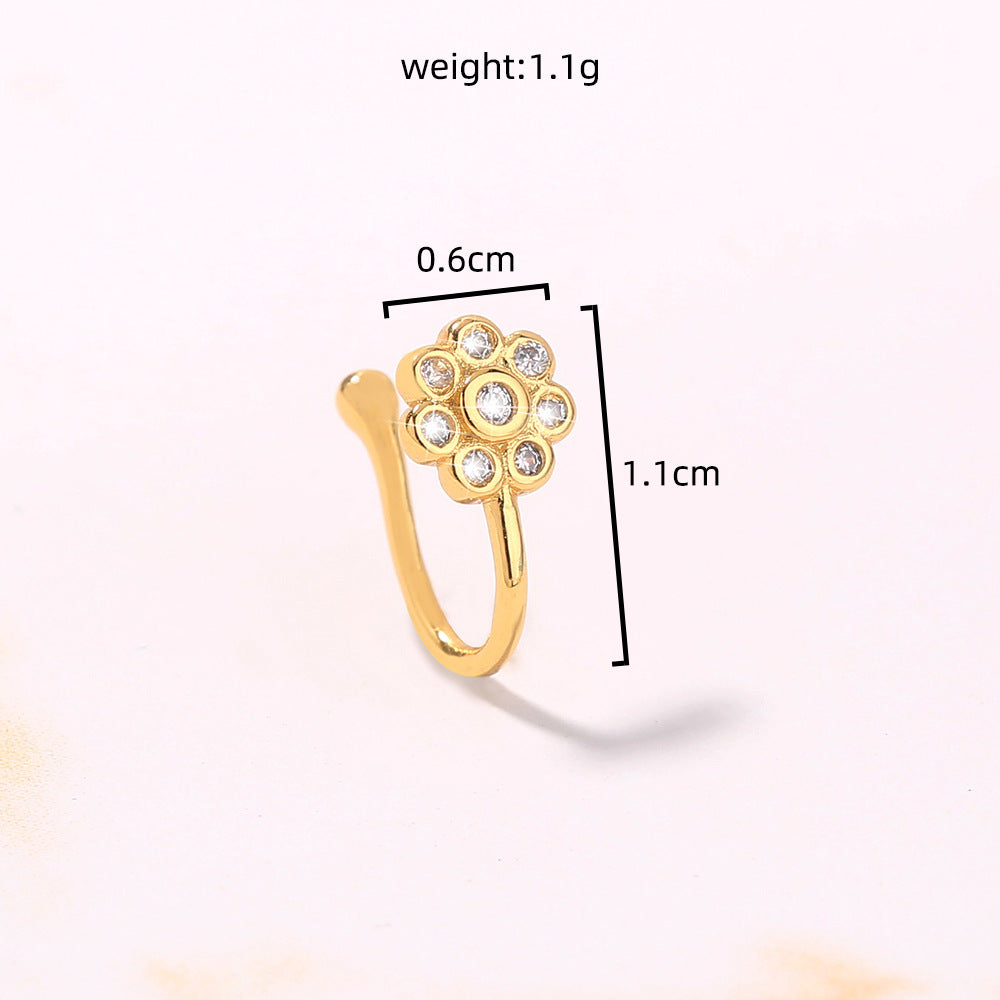 Anillos de nariz pequeños para mujer para perforaciones