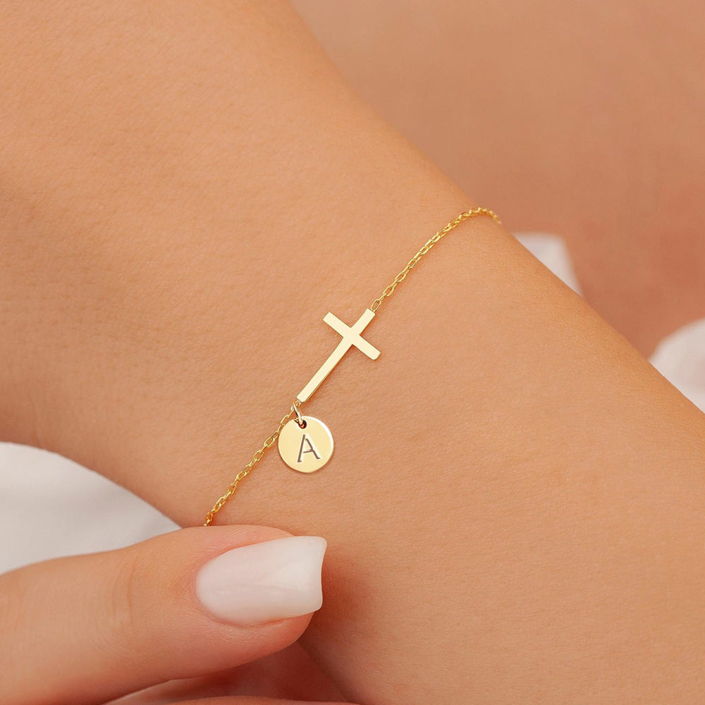 Ronda 26 Letras Nueva Pulsera Cruzada para Mujer