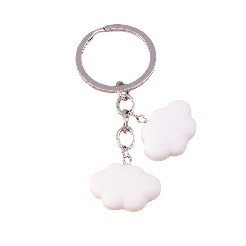 Llavero de patito amarillo de dibujos animados Accesorios de nube
