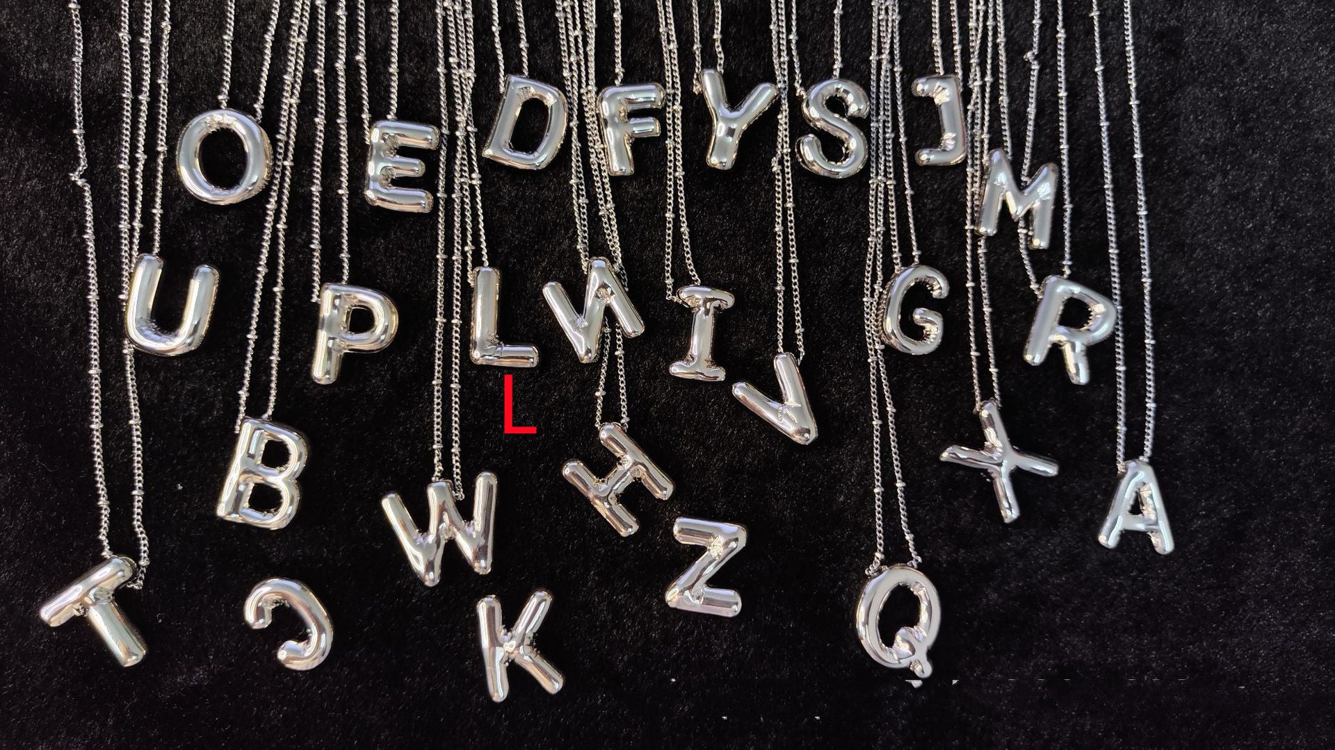 Glossy Letters Copper Pendant Necklace