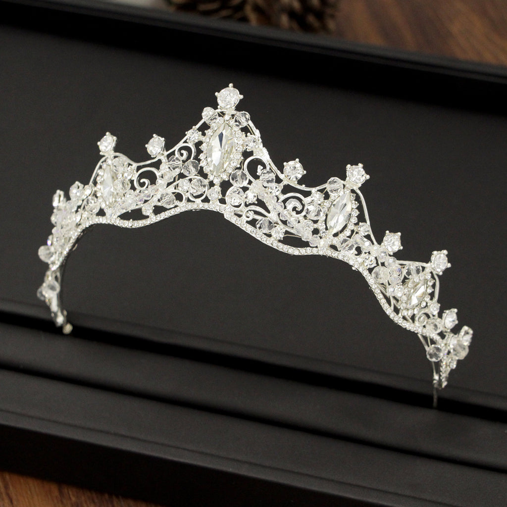 Tocado coreano hecho a mano con cuentas, accesorios de boda, aro de corona, accesorios de novia
