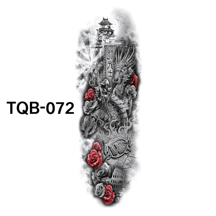 Pegatina de tatuaje impermeable de brazo completo