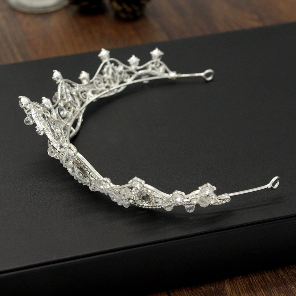 Tocado coreano hecho a mano con cuentas, accesorios de boda, aro de corona, accesorios de novia