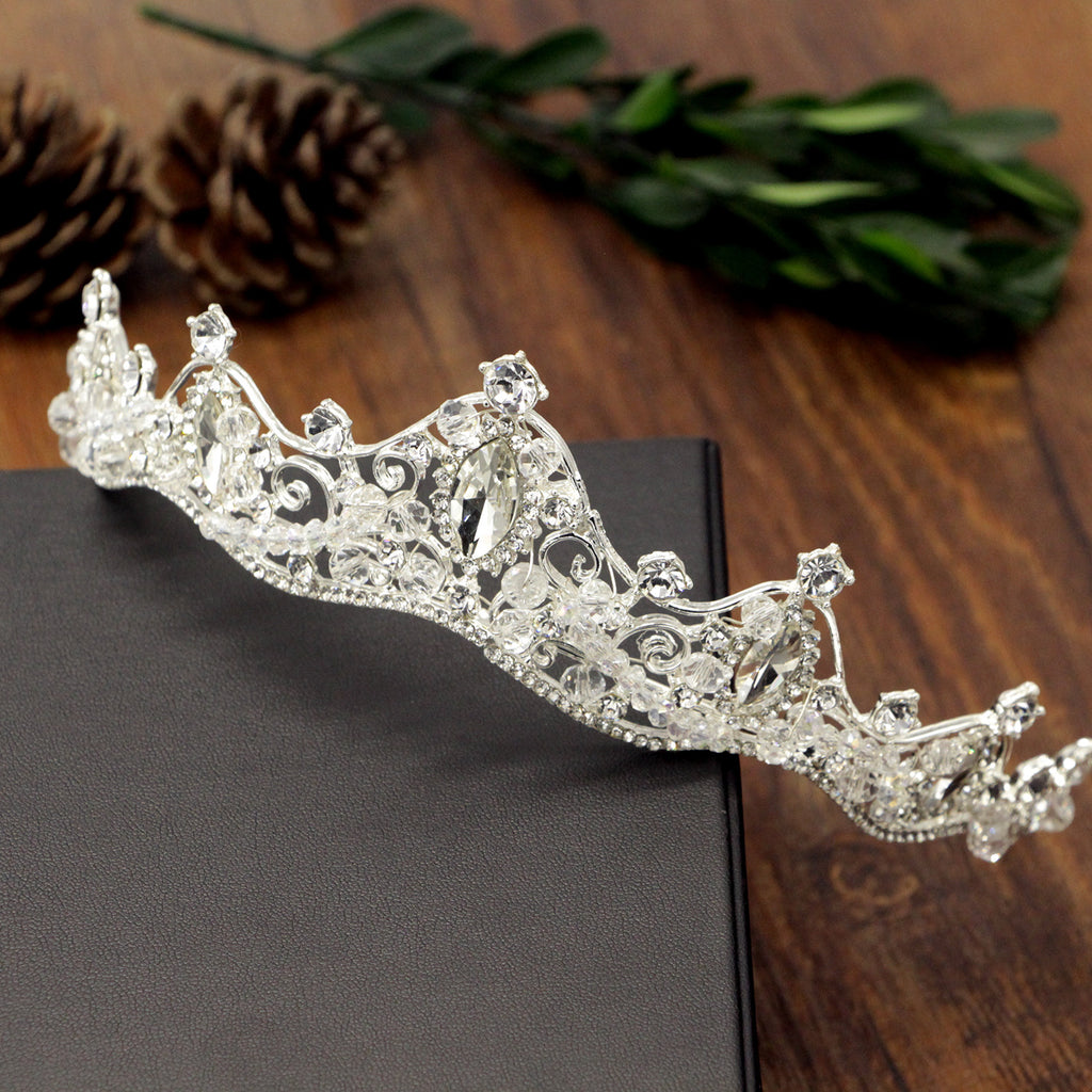 Tocado coreano hecho a mano con cuentas, accesorios de boda, aro de corona, accesorios de novia