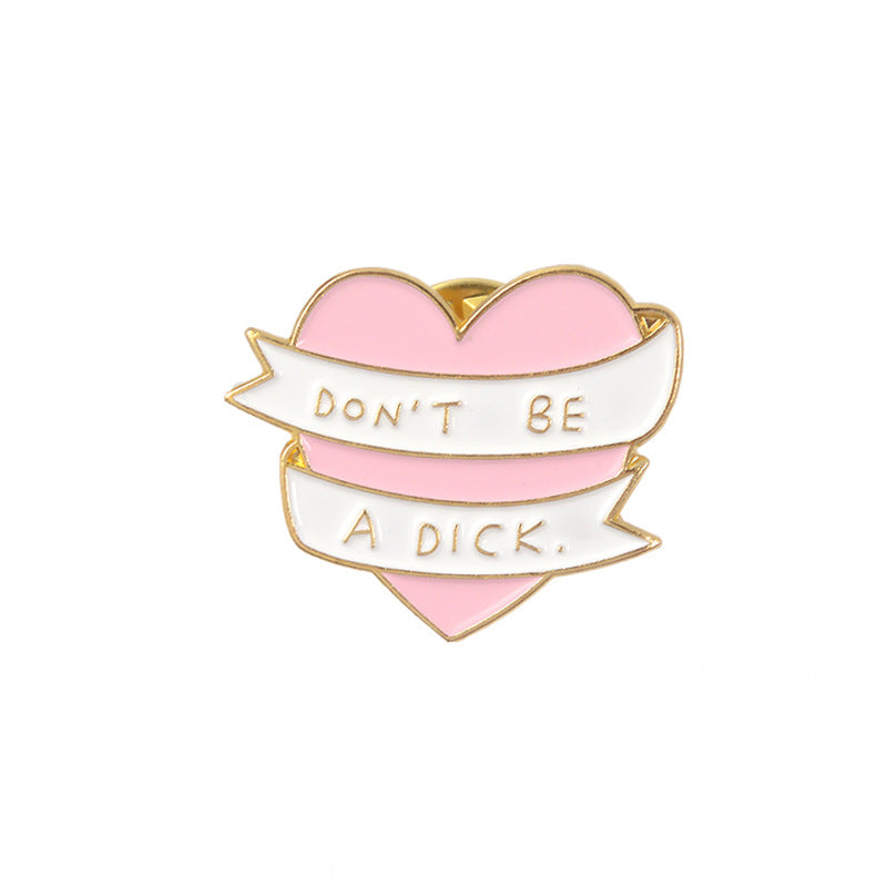 Broche de aleación con forma de corazón creativo y personalidad