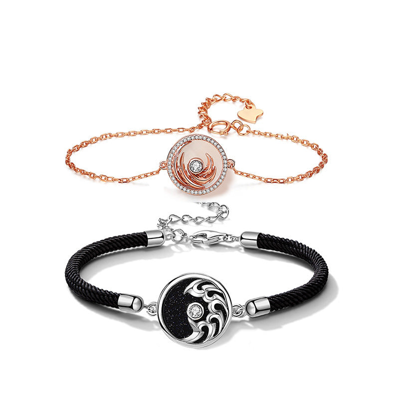 Pulseras de pareja con diseño de interés especial