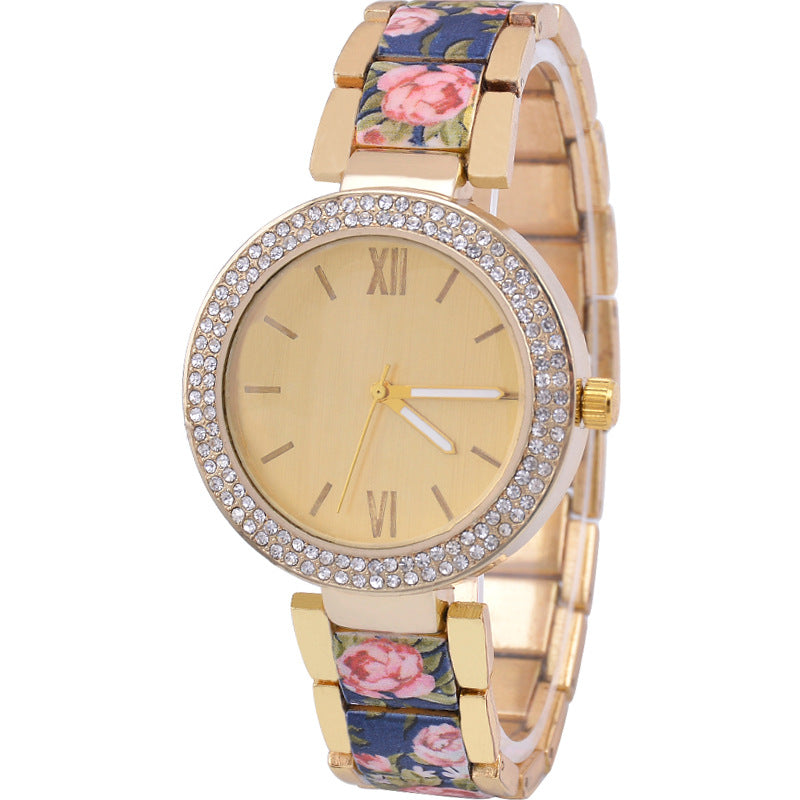 Mode-Edelstahl-Uhr Damen