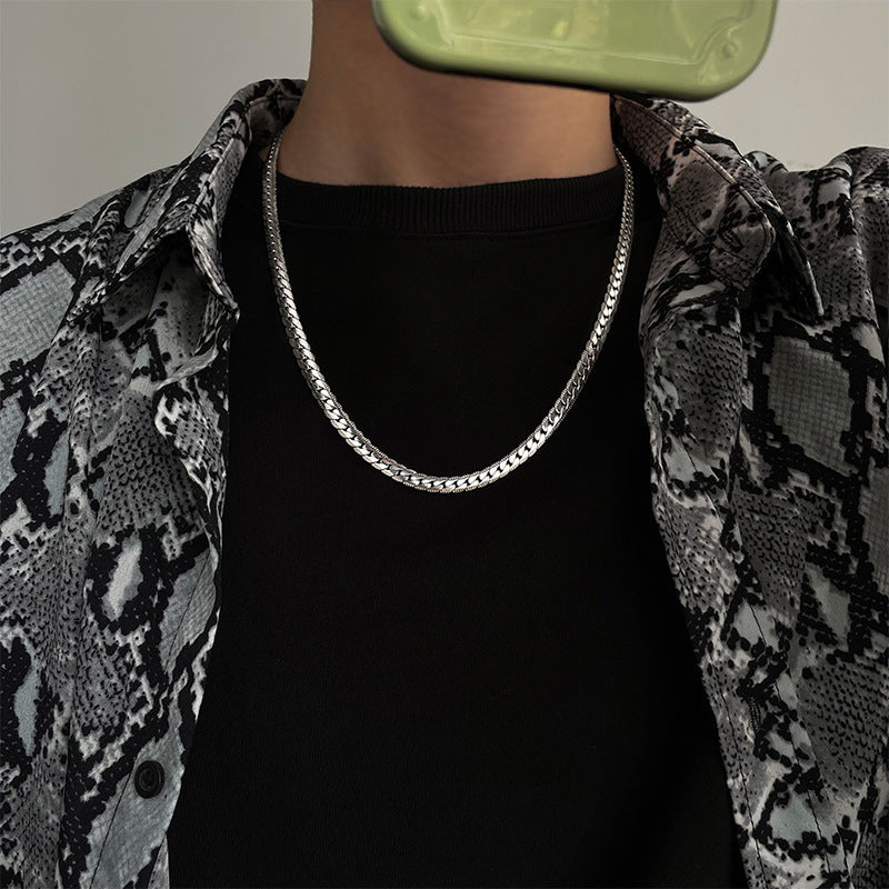 Edelstahl Titan Verschlüsselung geprägt NK Kette Herren und Damen Paarschmuck