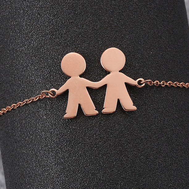 Damen-Armband aus Titanstahl, vergoldet