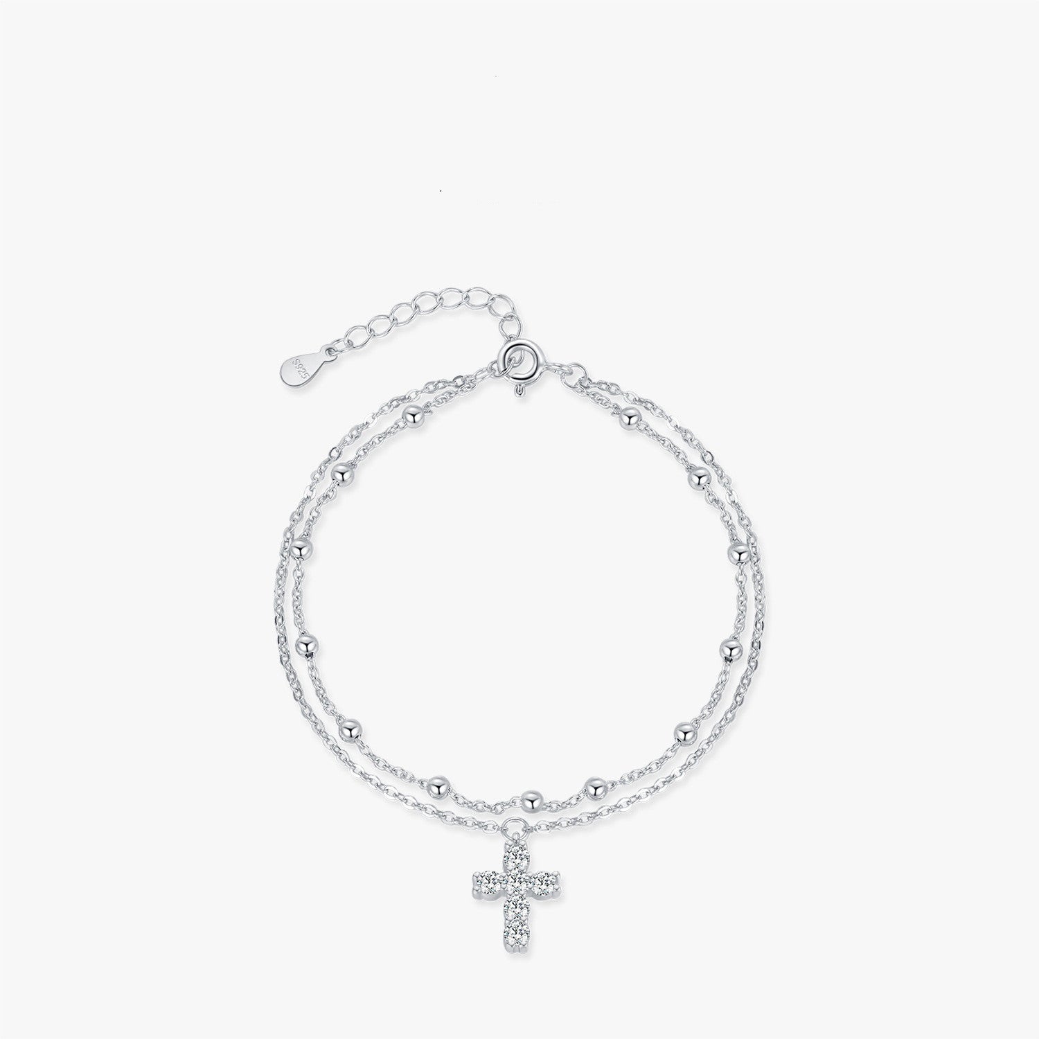 Women's Double-layer Cross Headless Bracelet