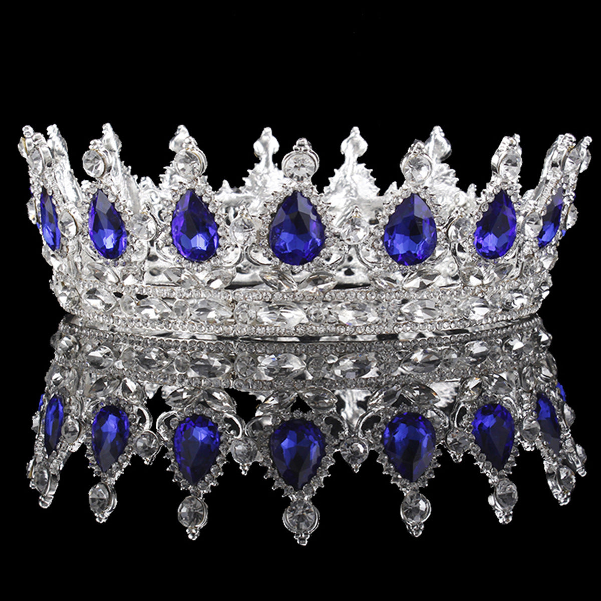 Barocke Brautkrone Kopfschmuck Strass-Haaraccessoires