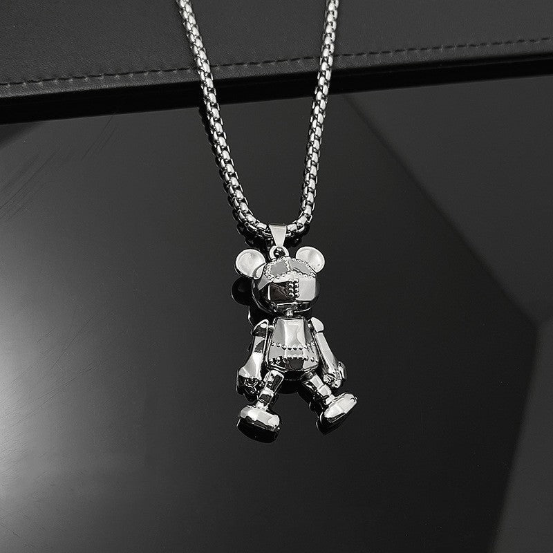 Collar ARM de oso móvil, moderno, Hip Hop, para hombre