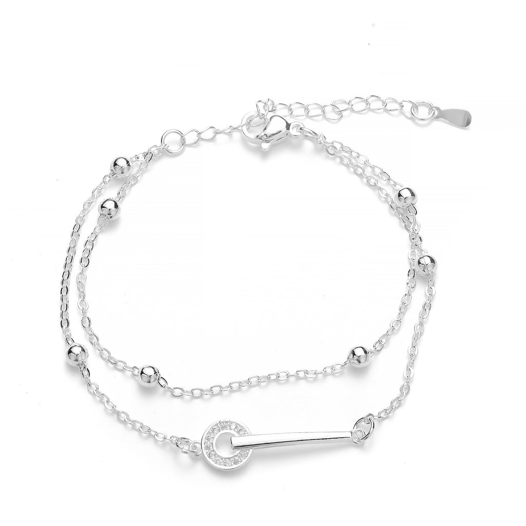 Doppellagiges Twin Ring Armband für Damen
