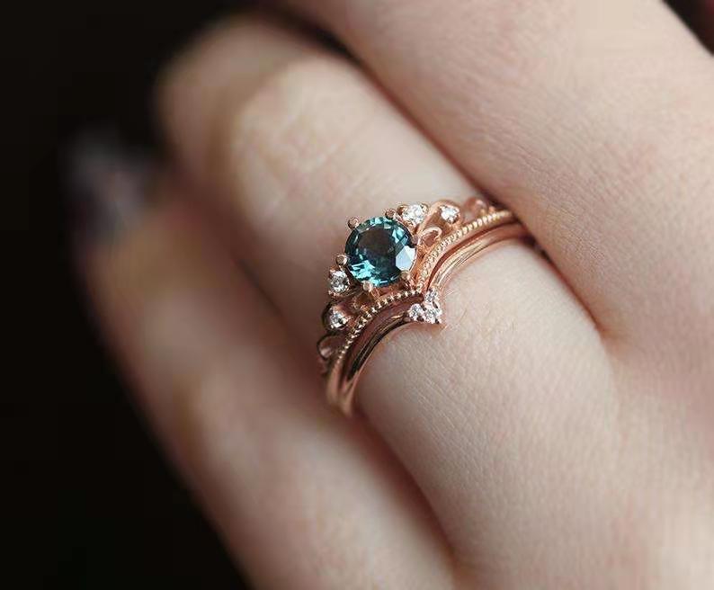 Anillos de oro rosa de moda chapados para mujer