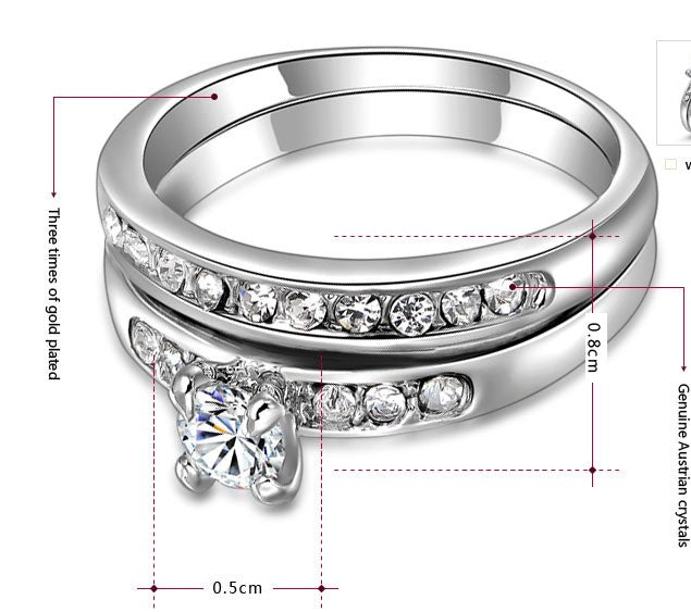 Silberfarbene Ring-Sets für Damen, modische Eheringe, Brautverlobungsringe, Damenringe, Schmuck, weibliche Zirkonia-Bagues