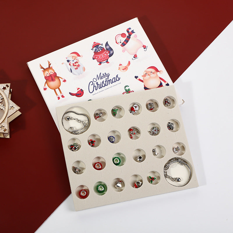 Weihnachtsarmband Perlen Geschenkbox Schmuckset