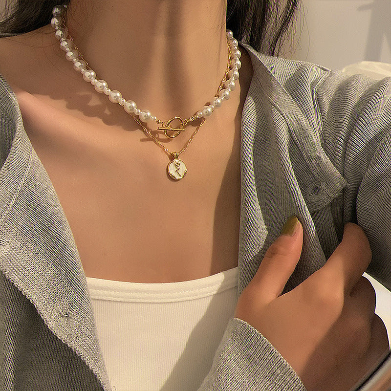 French Retro Pendant Necklace For Women