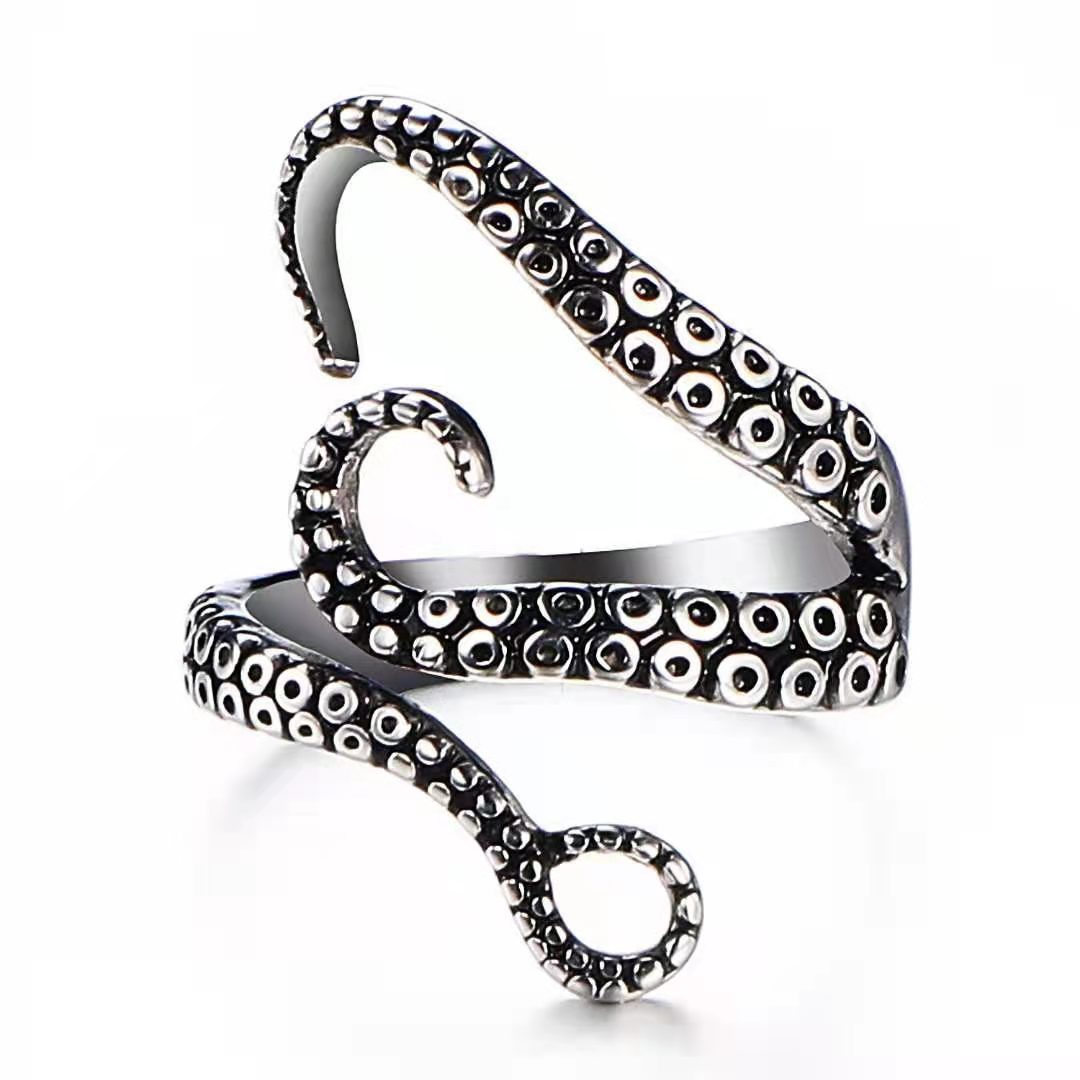Anillo de pata ajustable para dedo índice, diseño de dragón, joyería de moda