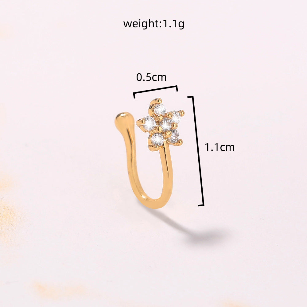 Anillos de nariz pequeños para mujer para perforaciones