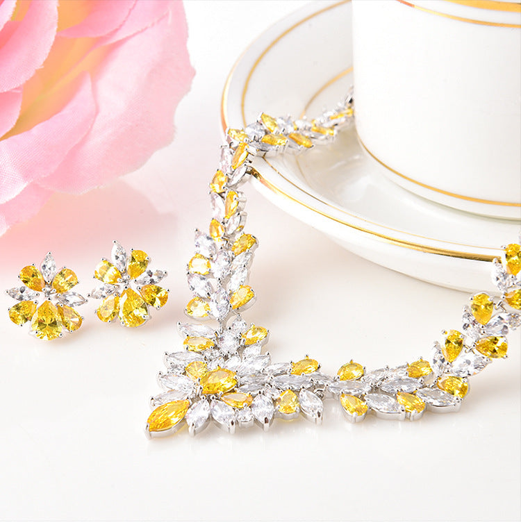 Eisblumen Ohrringe Schmuckset
