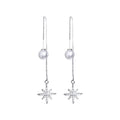 Octagonal star with zircon earrings