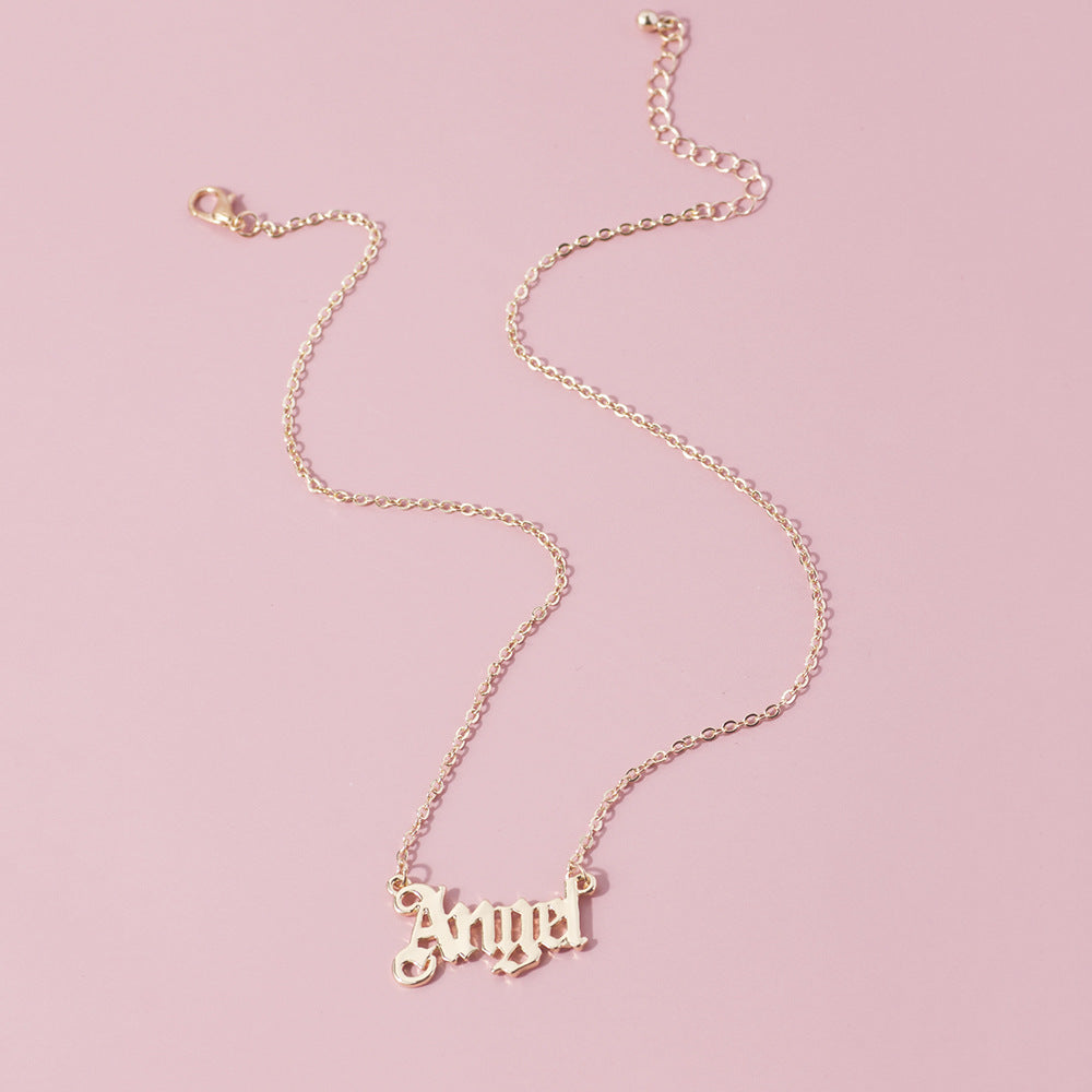 English Letter Necklace Clavicle Chain