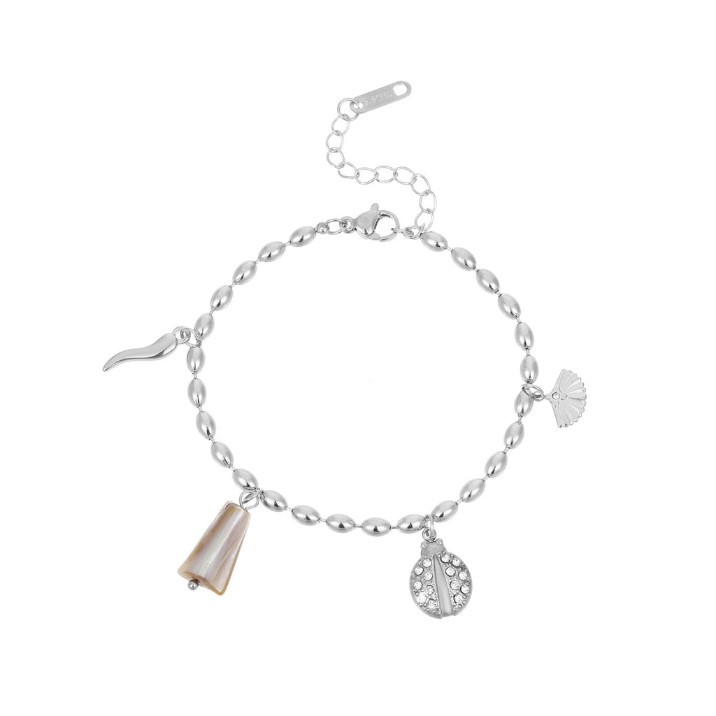 Niche Design Beaded Ocean Style Bracelet Stainless Steel