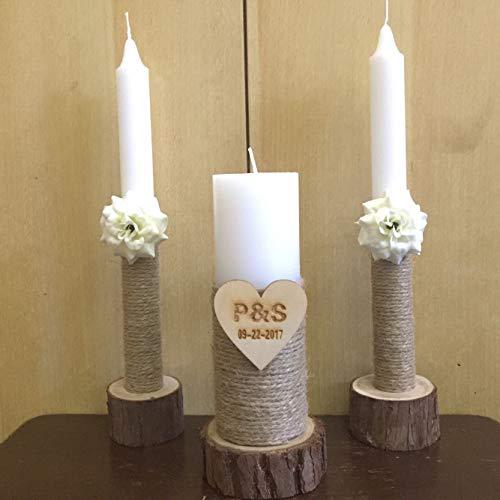 Hölzerne Hochzeitskerzenständer