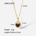 New Titanium Steel 18K Gold Double-sided Love Heart-shaped Small Lock Pendant Necklace