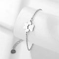 Joyas populares para mujer con huella de perro, pulsera con huella de perro o gato de acero inoxidable, accesorios de pulsera de acero de titanio