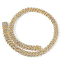 Herren Bar Cuban Halskette Hiphop Kupfer Set Zirkon Halskette