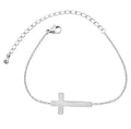 Jesus Christ Cross Bracelet Silver Gold Bracelet Bridesmaid Gift Religious Jewelry Stainless Steel