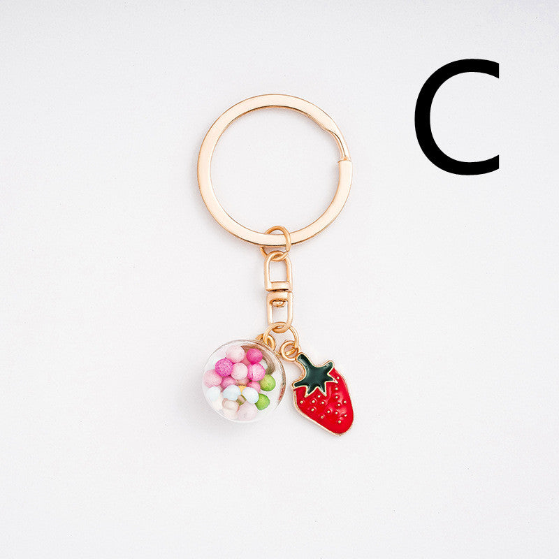 Llavero de Corazón de Niña de Dibujos Animados, Adorno Simple para Bolsa de Joyería